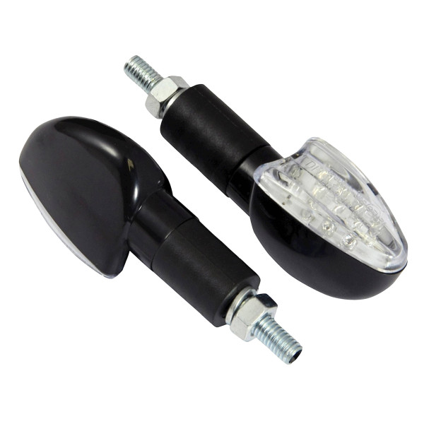 Bike It Bike it long stem led spear indicators with black body and clear lens